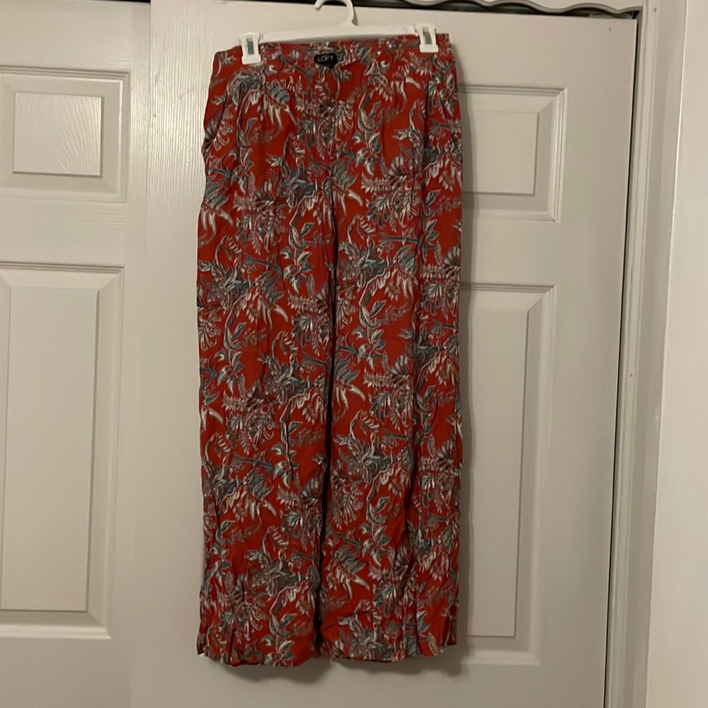 LOFT flowy flowery pants